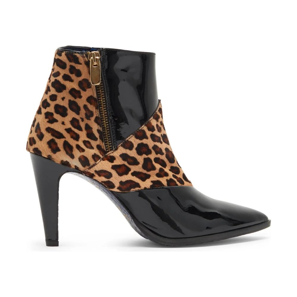 Valentina Rangoni | Carletto Genuine Calf Hair Patent Leather Booties